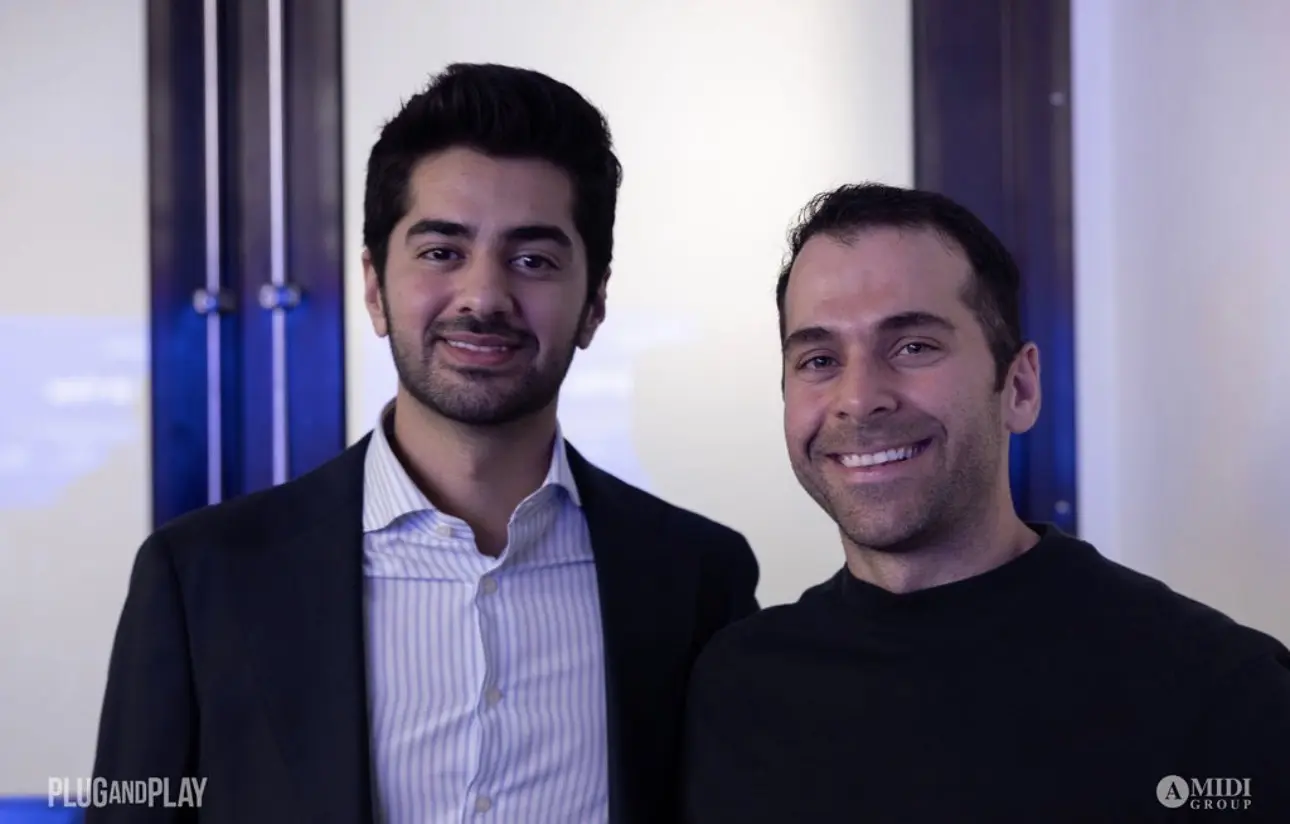 Sina Zhaleh with a fellow professional at a Persian Tech Network gathering