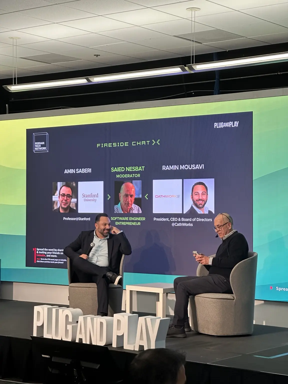 A Persian Tech Network fireside conversation at Plug and Play